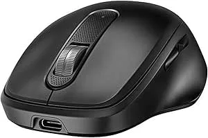 HP 510 Ultrasnabb uppladdningsbar mus, USB-C-superkondensator, batteritid upp till 30 dagar, sensor upp till 1 600 dpi, 2D-hjul, texturerat handtag, kompakt design, svart