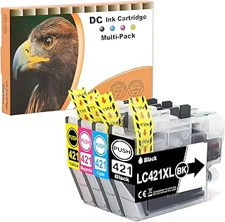 LC421XL bläckpatroner för Brother LC421 XL LC-421XLVA multipack kompatibel med Brother DCP-J1050DW DCP-J1140DW MFC-J1010DW bläckstråleskrivare, svart