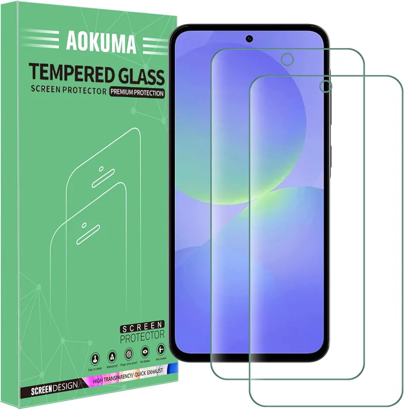 AOKUMA [2 stycken skärmskydd i härdat glas till amsung Galaxy A36, skyddsfilm, 9H hårdhet, anti-repor och fingeravtrycksskydd