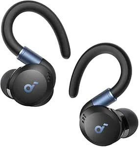 soundcore Sport X20 in-ear-hörlurar från Anker, trådlösa, roterande infällbara öronkrokar, brusröd, djup bas, vattenavfall IP68, svett- och dammsäker, 48 timmars speltid (nyrenoverad)