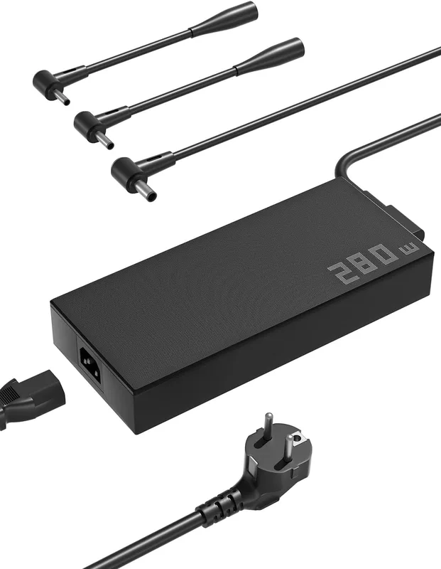 280W adapter för ASUS ROG Strix G15 G16 G17 G18 Scar 15 17 Scar/Hero II, Rog Flow X16, TUF A16 F16 Zephyrus G14 G15 G16