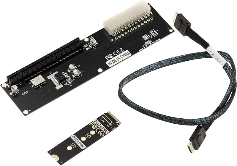 KALEA-INFORMATIQUE M2 NVMe M Key till PCIe 16x Gen 4.0 32G konverteringsplatta
