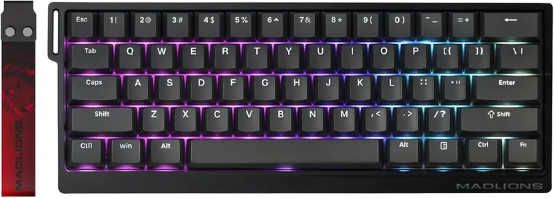 Hyekit MADLIONS MAD 60 HE RGB 60 % trådbunden magnetisk brytare mekaniskt speltangentbord