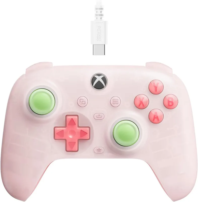 8BitDo Ultimate Mini Wired Controller for Xbox with RGB Lighting Fire Ring, Hall Effect Joysticks and Triggers, Compatible with Xbox Series X|S, Xbox One,PC