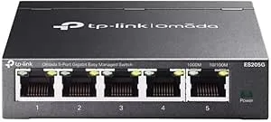 TP-Link Omada ES206GP, hanterad, Gigabit Ethernet (10/100/1000), Strömförsörjning via Ethernet (PoE) stöd, Monteringsbar på väggen
