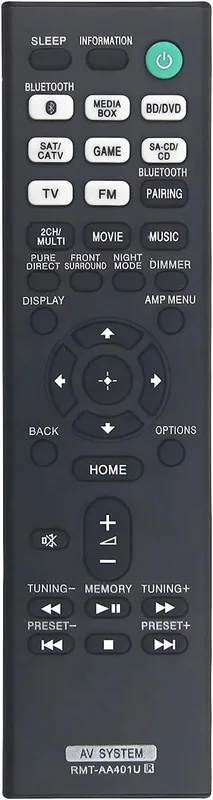 RMT-AA401U Ersättningsfjärrkontroll för Sony AV-mottagare STRDH590 STR-DH790 STRDH790 STR-DH190 STRDH190 STR-DH590