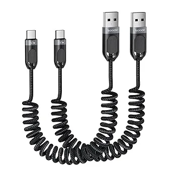 toocki spiralkabel USB C-kabel