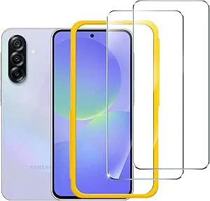 iVoler 2 stycken skärmskydd i härdat glas till Samsung Galaxy A36 5G, med installationsverktyg, anti-repor protektiv film, hårdhet 9H, HD-klar, utan bubblor