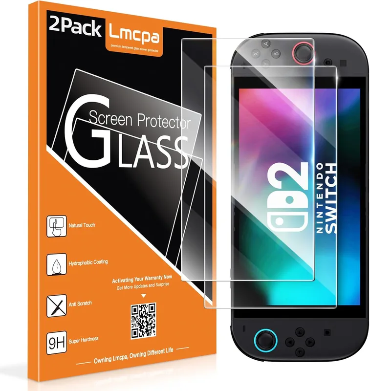 Lmcpa 2-pack för 2025 Nintendo Switch 2 skärmskydd