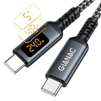 GIANAC USB C LED-kabel 240 W