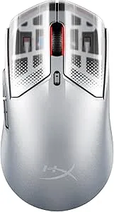 HyperX Pulsefire Haste 2 S trådlös spelmus, magnesiumhölje, ultralätt 64g, batteri 120h, Glass Skates, 26K-sensor, silverfärg