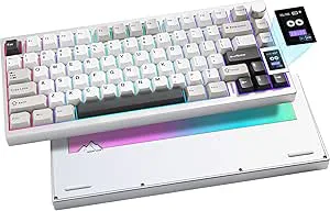 YUNZII AL80 Trådlöst Mekaniskt Tangentbord,Full Aluminium CNC,Smart