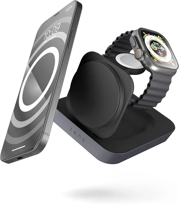 Zens Nightstand Magnetic Wireless Charger Pro 2, MagSafe och Qi2 15 W trådlös laddare för iPhone/Apple Watch/AirPods ink