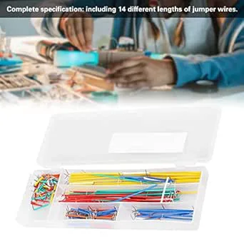 KIMISS 140-stycken Breadboard Jumper Wire Kit-Färgkodad och