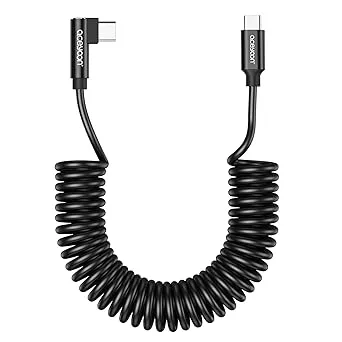 aceyoon 240 W USB C till USB C spiralkabel 90 grader