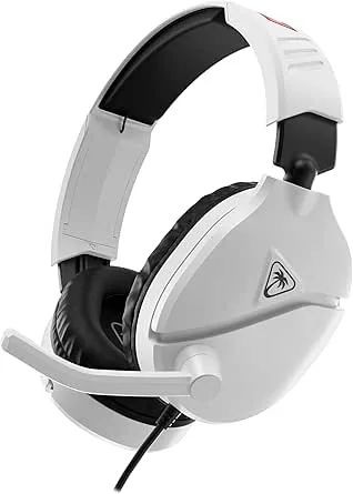 Turtle Beach Recon 70 kabelanslutet spelheadset officiellt licensierat för Nintendo Switch, OLED, Lite, Vit