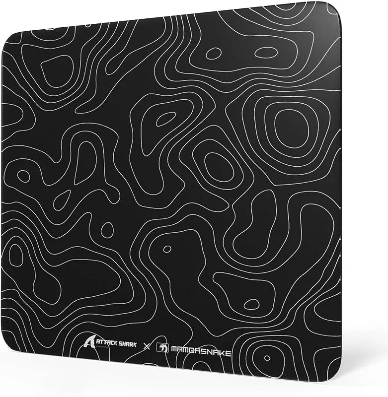 MAMBASNAKE x ATTACK SHARK CM05 Contour Glass Hard Gaming Mousepad