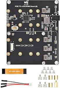 coolwell PCIe till 4-Ch NVMe M.2 adapterkort för Raspberry Pi 5