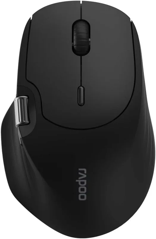 Rapoo MT560 trådlös mus trådlös mus 4000 DPI sensor miljövänligt uppladdningsbart batteri ergonomisk PC och Mac – svart