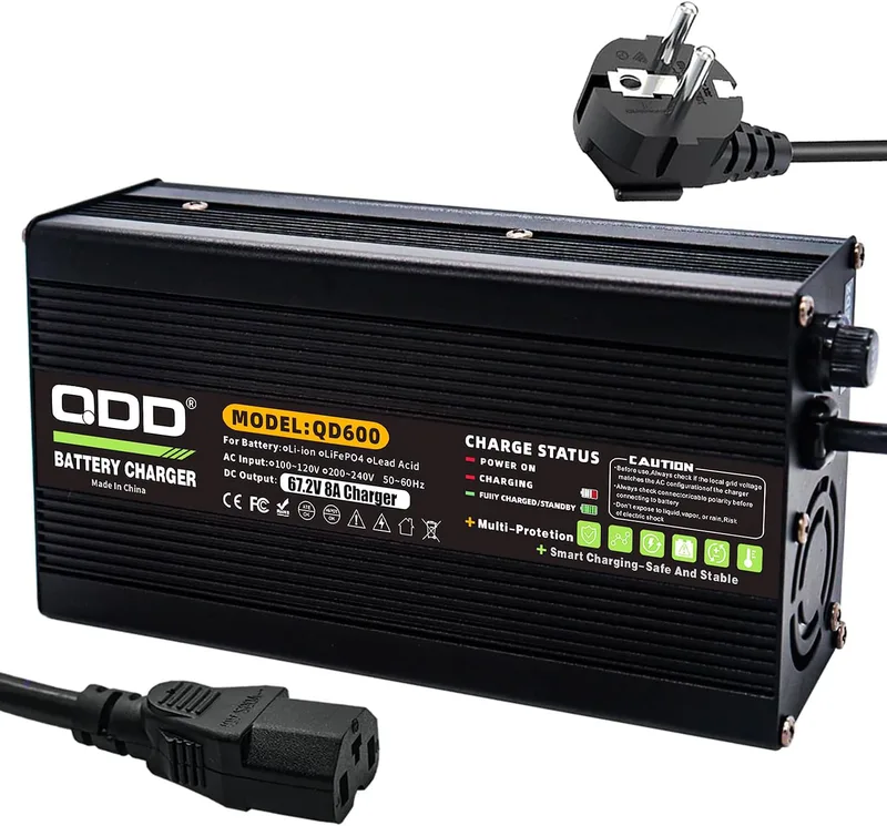 QDD 67,2 V 8 A litiumjonbatteri smart laddare