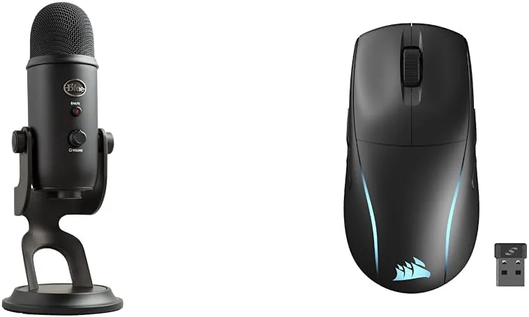 Logitech for Creators Blue & CORSAIR M75 WIRELESS RGB Lätt FPS-Spelmus
