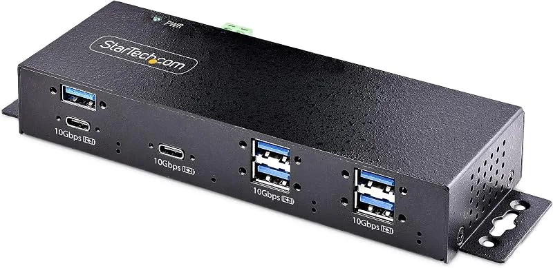 StarTech.com Industriell 7-portars USB-hubb med nätadapter