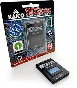 Kaico PSXMemCard Gen2 Minneskort Kompatibelt med PlayStation 1 & 2