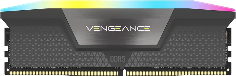 CORSAIR VENGEANCE RGB DDR5 RAM 16GB (1x16GB) 6000MHz CL36-44-44-96 1.35V AMD EXPO & Intel XMP Datorminne – Grå (CMH16GX5M1E6000Z36)