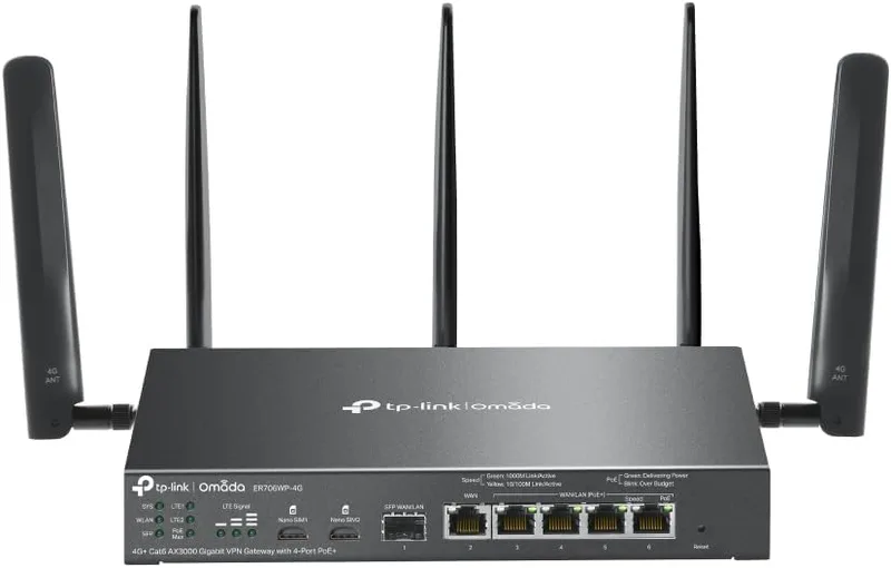 TP-Link ER706WP-4G AX3000 WiFi 6 Gigabit Internetrouter