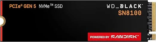 SanDisk Black SN8100 4TB SSD Heatsink M.2 PCIe 5.0