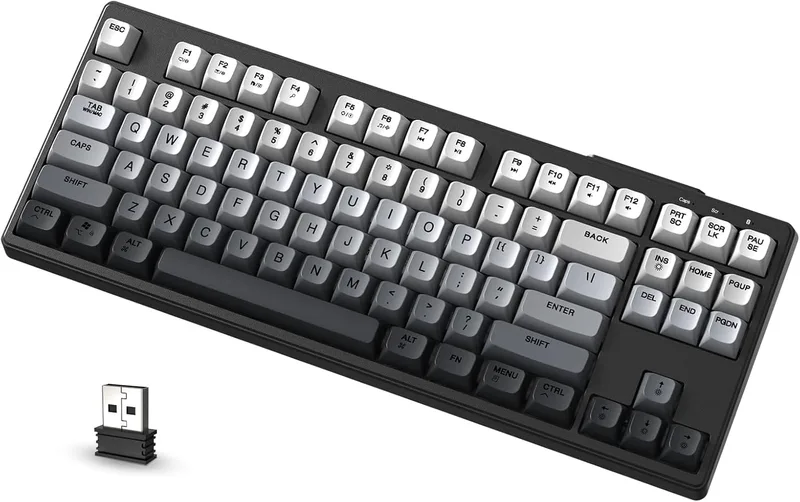 ATTACK SHARK X FREEWOLF M87 80% Trådlöst Speltangentbord, 87 Nycklar TKL RGB SA PBT-Tangentbord Bluetooth /2,4Ghz Dual M