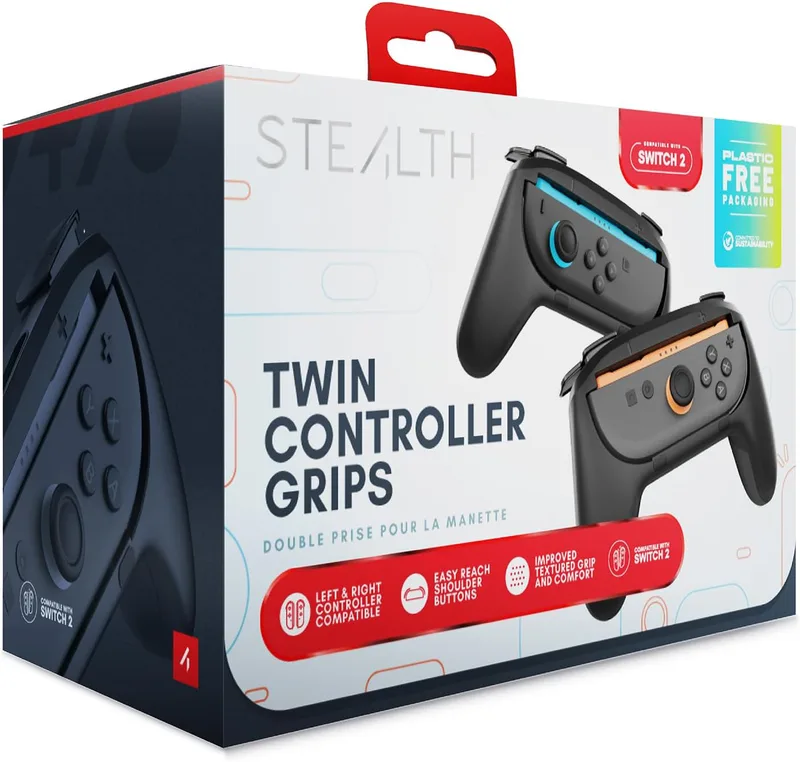 STEALTH Joy-Con-grepp kompatibla med omkopplare 2 – tvåpack