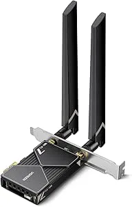 UGREEN WiFi 7 BE6500 WLAN-kort med Bluetooth 5.4, 6 GHz-band, Multi-Link-funktion, WPA3, nätverkskort med 2x6dBi-antenner, PCIe WLAN-kort kompatibelt med Windows11