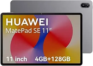 HUAWEI MatePad SE 11 tums surfplatta 4G + 128 G Unibody-design i högkvalitativt metallutseende, 11 tums Eye Comfort FullView-skärm, batteri på 7 700 mAh för barn, hörn WiFi, Bluetooth, Nebula, grå