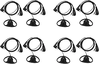 8-pack 2-stifts utökad D-form klämma öra Ptt headset