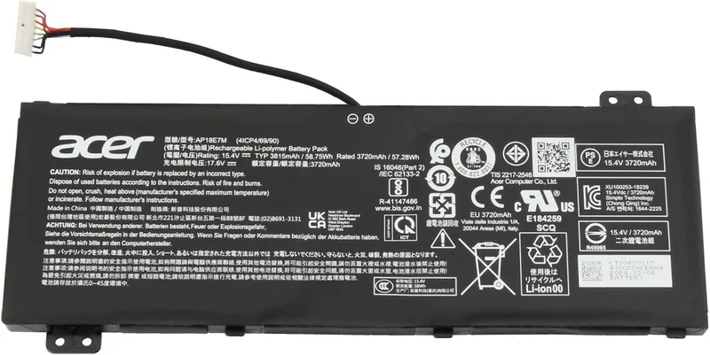 acer KT00407.009 originalBatterij ny 58,75Wh (AP18E7M) för