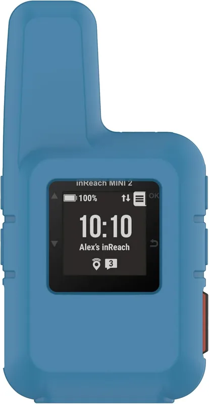 Skyddsfodral för Garmin inReach Mini 2, mjukt silikon stötdämpande repbeständigt heltäckande cykelskydd stötfångare stötsäkert skydd skal (blå)