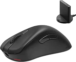 BenQ ZOWIE EC2-DW 4K trådlös mus för e-sport, sportvetenskap, 4K förbättrad mottagare, 60 g, asymmetrisk, körlös, 3950-sensor, 4K pollningsfrekvens