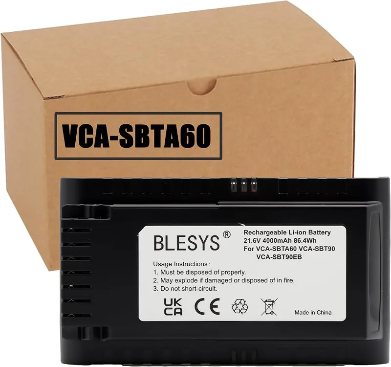 BLESYS VCA-SBTA60 VCA-SBTA60/VT batteri för Samsung Jet 60 Turbo Jet 65 Pet Pro dammsugare 21,6 V 86,4 Wh ersättningsbat