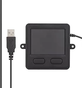 USB Touchpad, Touchpad, Computer Touchpad, Compact Size 100 x 83 x 12.6 mm, with 2 Buttons, Slide-Touch Scroll Zoom Functions for Laptops, Desktops,