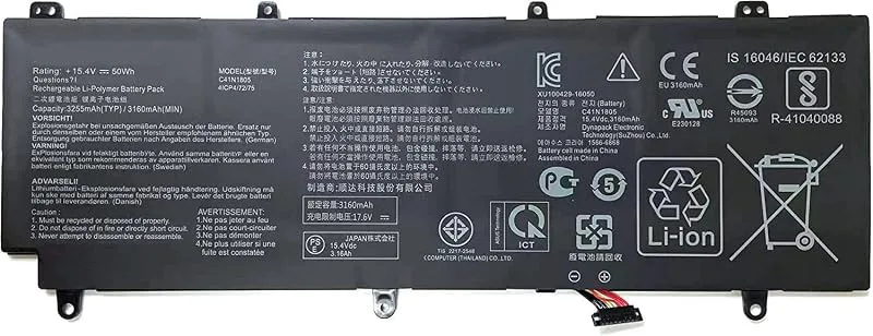 15,4 V 50 Wh C41N1805 0B200-03020000 batteri för bärbar dator kompatibel med ASUS ROG Zephyrus S GX531 GX531GM GX531GS G