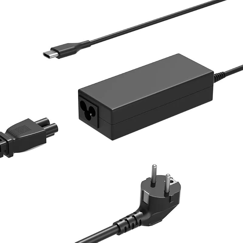 Universal USB C Strömkabel med laddare 45 W med HP Dell ASUS Acer Google Samsung Chromebook-adapter och andra enheter ty