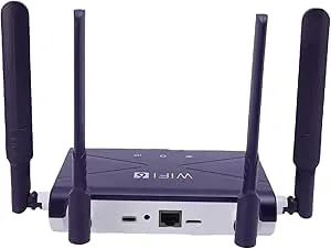 WiFi 6 Router, 300 Mbps 4G LTE Computer Router, SIM Card Slot Wireless CPE med 4 Antenner för Telefon Bärbar Dator med Bred Nätverkskompatibilitet