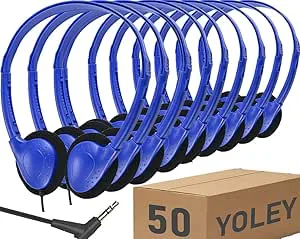 Yoley Classroom hörlurar bulk 50-pack klass set