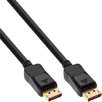 InLine DisplayPort 1,4 kabel, 1 m, guldpläterade kontakter, 8K@60 Hz, 4K@120 Hz, HDR, svart, 15301