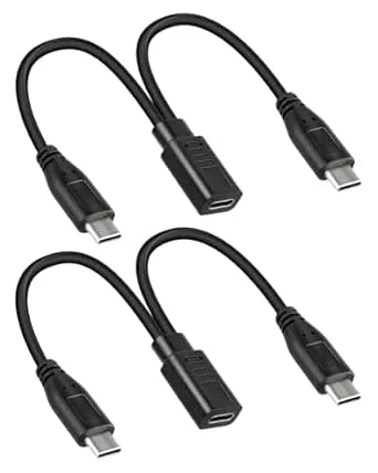 RIIEYOCA Kort USB typ C kvinna till dual typ C hane laddkabel
