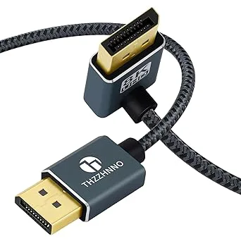 90 Grader DisplayPort Kabel 1M, Nedåt Vinkel DisplayPort 1.4Kabel
