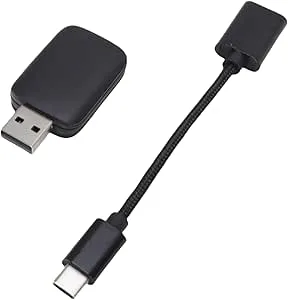 Yechiry Trådlös -adapter, Konverterar Fabrikskopplad Till Trådlös Dongle, WiFi 6 -anslutning, Plug & Play adapter med USB Till Typ C kabel