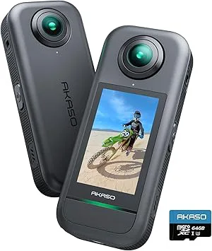 AKASO Action Cam 360° 5,7 K vattentät 48 MP