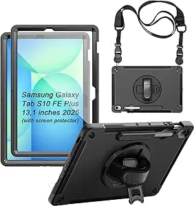 Junfire Fodral robust för Samsung Galaxy Tab S10 FE Plus (13,1 tum) 2025